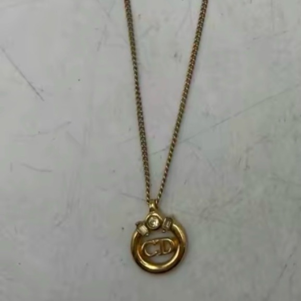 Gold Pendant Necklace with CD Logo dior - Picture 2 of 2